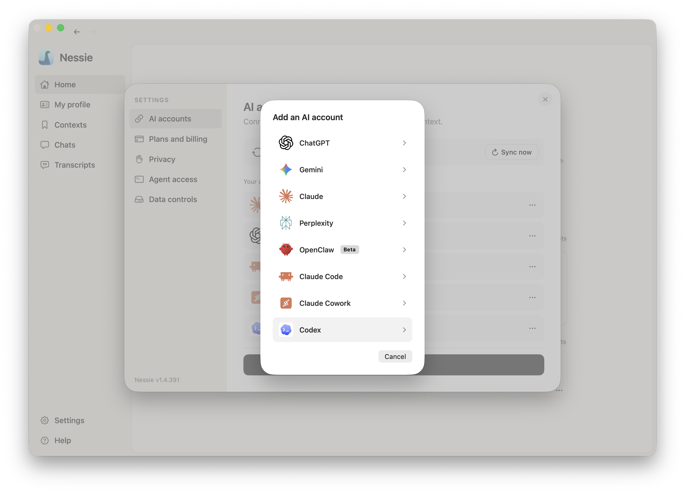 Codex sign-in flow